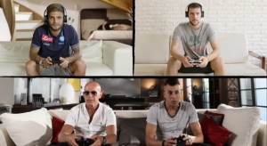 Insigne, Destro, El Shaarawy ed Arrigo Sacchi mentre giocano a FIFA 14