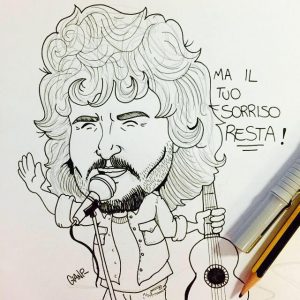 La vignetta di Gianpiero D'Alessandro dedicata a Pino Daniele