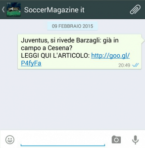 esempio whatsapp