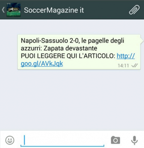 esempio whatsapp napoli