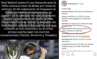 Modric risponde a futbolalreves su Instagram