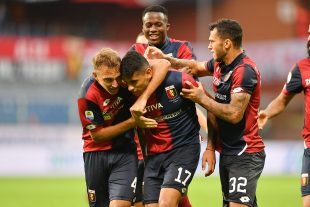 foto: Romero dopo il gol del 2-1 in Genoa-Udinese - fonte: genoacfc.it