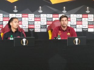 Roma, Fonseca e Smalling in conferenza a Trigoria