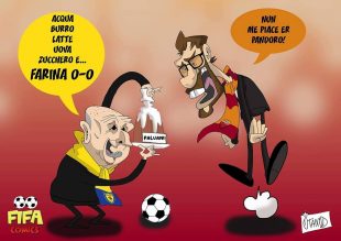 Chievo-Roma 0-0 di FIFA comics