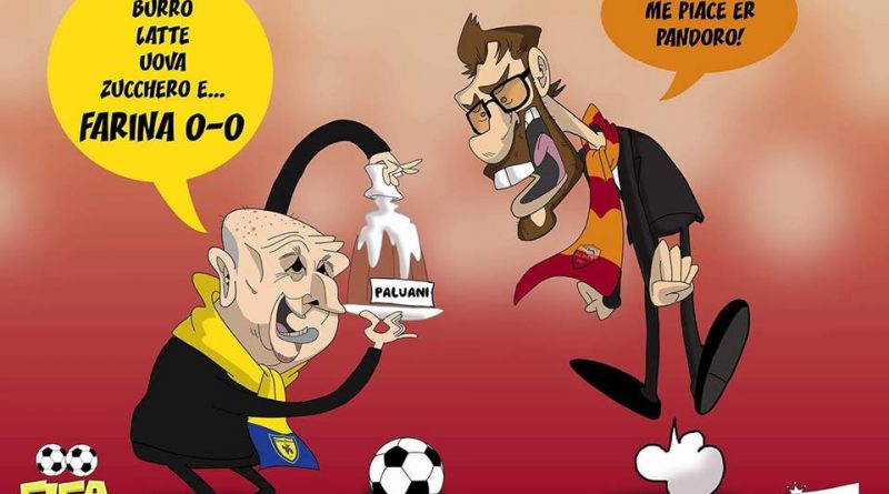 Chievo-Roma 0-0 di FIFA comics