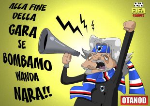 Ferrero prima di Inter-Sampdoria di FIFA comics