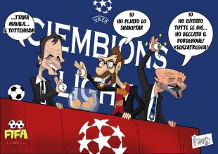 I sorteggi di Champions con Inter-Pordenone di FIFA comics