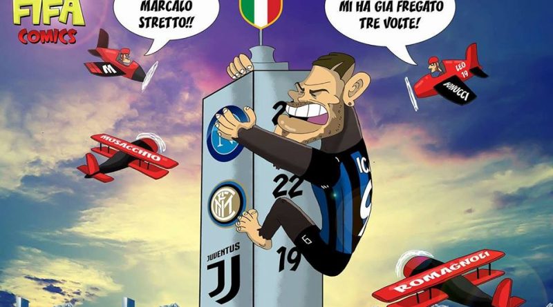 Icardi e il Milan dopo il derby di FIFA comics