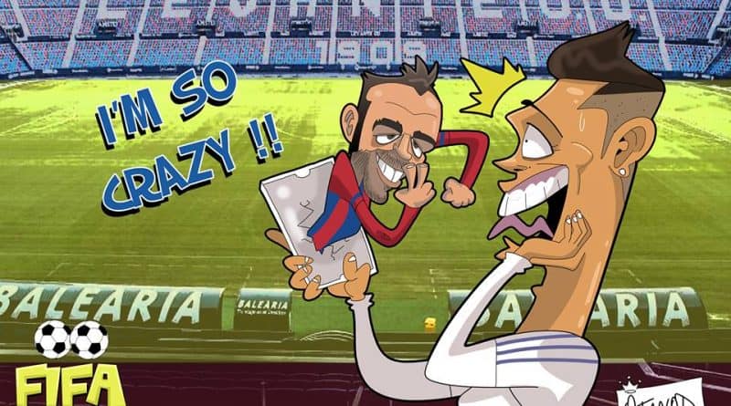 Il goal di Pazzini in Levante-Real Madrid di FIFA comics