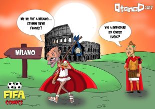 L'addio di Spalletti alla Roma di FIFA comics