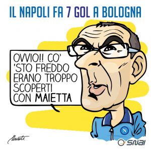 Sarri dopo Bologna-Napoli di Michelangelo Manente