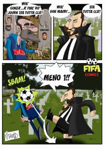 Sarri e Higuain in stile Gomorra di FIFA comics