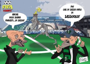 Sassuolo-Inter 1-0 di FIFA comics