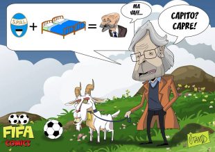 Sgarbi e il rebus su Spalletti di FIFA comics