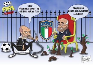Tavecchio attaccato alla poltrona di FIFA comics