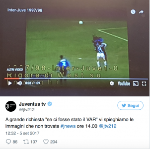 Tweet Juventus-Inter 1998