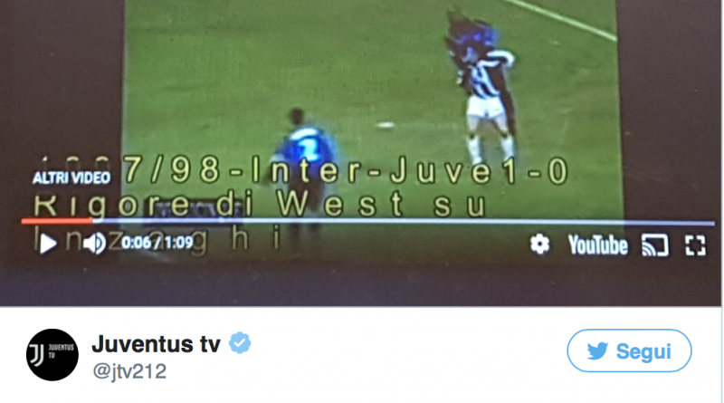Tweet Juventus-Inter 1998