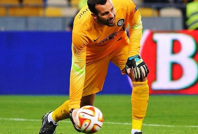 Handanovic all'Inter - Fonte immagine: Илья Хохлов - Football.ua, Wikipedia