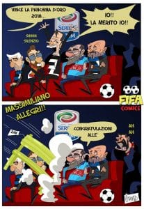 Allegri vince la Panchina d'oro 2018 di FIFA comics