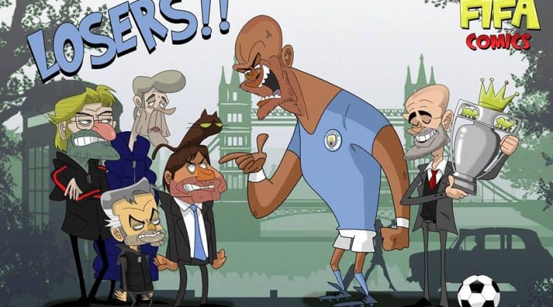 Il Manchester City di Guardiola vince la Premier League di FIFA comics