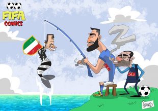 Il Napoli riprende la Juventus di FIFA comics