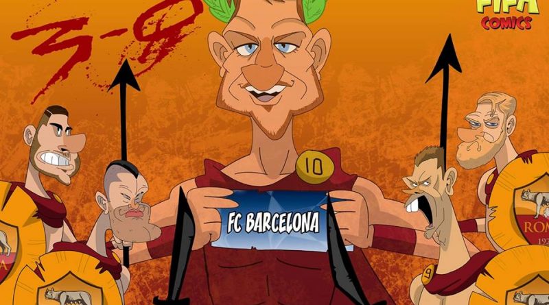 La rimonta epica della Roma contro il Barcellona di FIFA comics