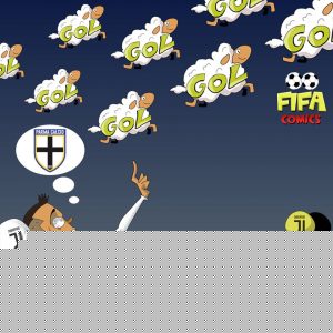 Cristiano Ronaldo sogna il primo goal contro il Parma di FIFA comics