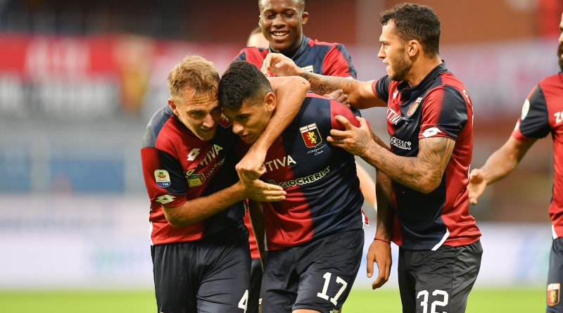 foto: Romero dopo il gol del 2-1 in Genoa-Udinese - fonte: genoacfc.it