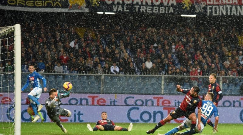 La parata di Radu durante Genoa-Napoli Fonte: genoacfc.it