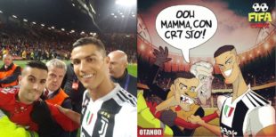 Il selfie di Cristiano Ronaldo con l'invasore di Manchester United-Juventus