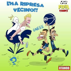 Inter-Tottenham di FIFA comics