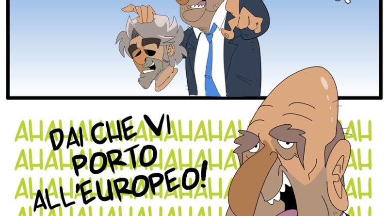 Ventura mascherato da Mancini di FIFA comics