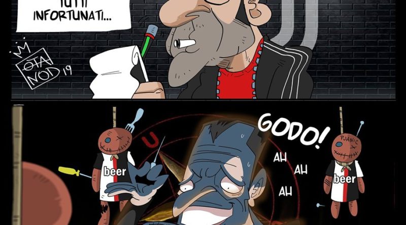 Sarri, Allegri e gli infortuni della Juventus di FIFA comics