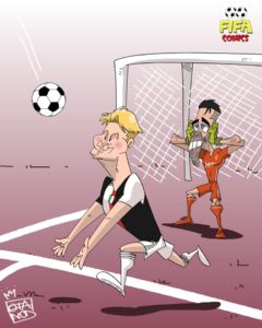 Il tocco di braccio di De Ligt in area di FIFA comics