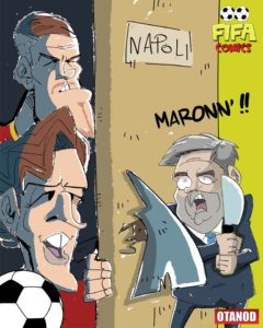 Zaniolo e Dzeko spaventano Ancelotti ad Halloween di FIFA comics